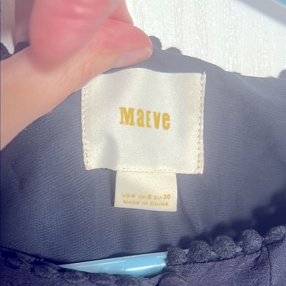 Anthropologie Maeve Festive Swing Elegant Navy Sequin Fringe Sleeveless Dress - Picture 5 of 11